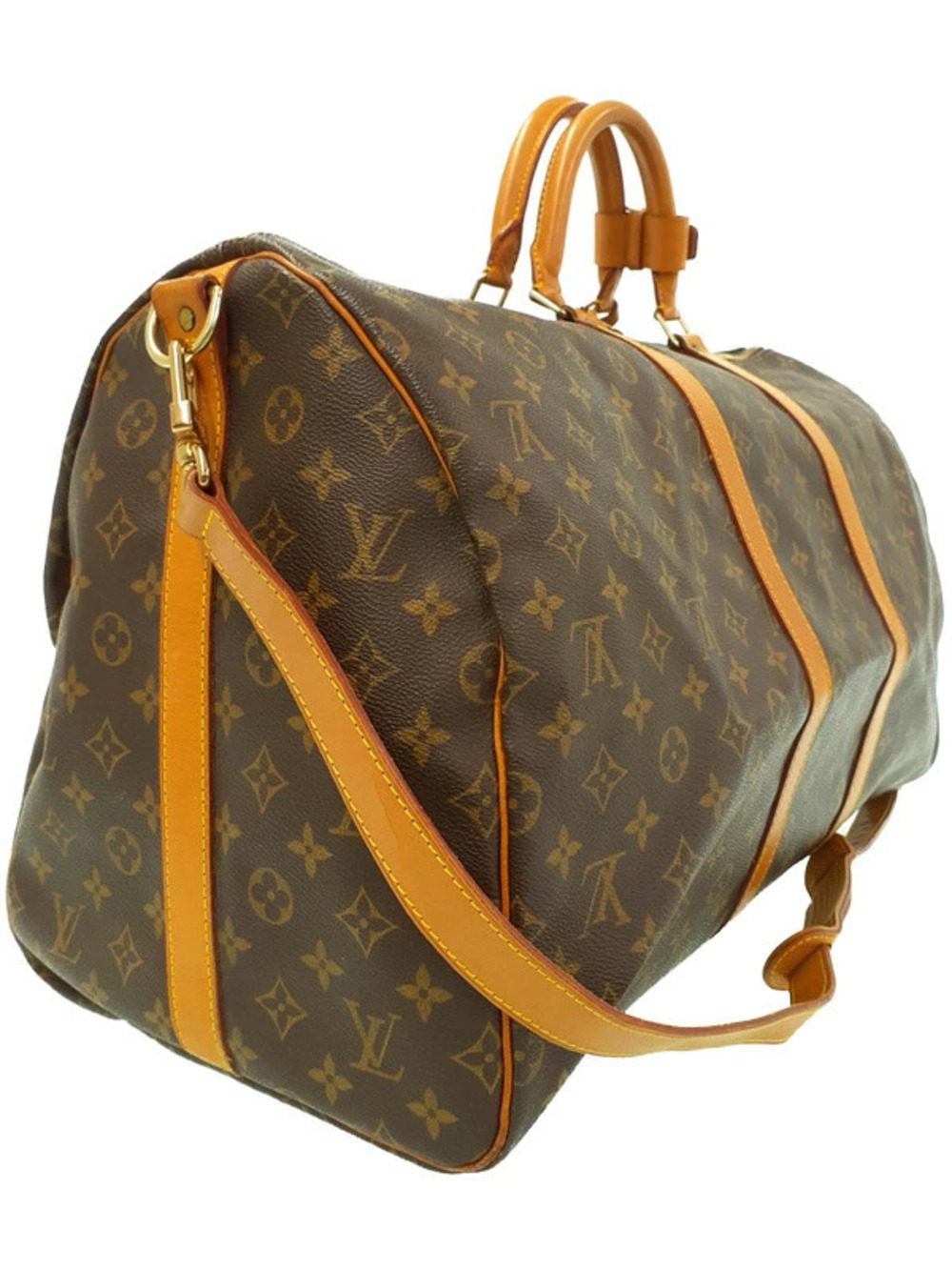 Louis Vuitton Monogram Bandouliere Keepall Bag Brown